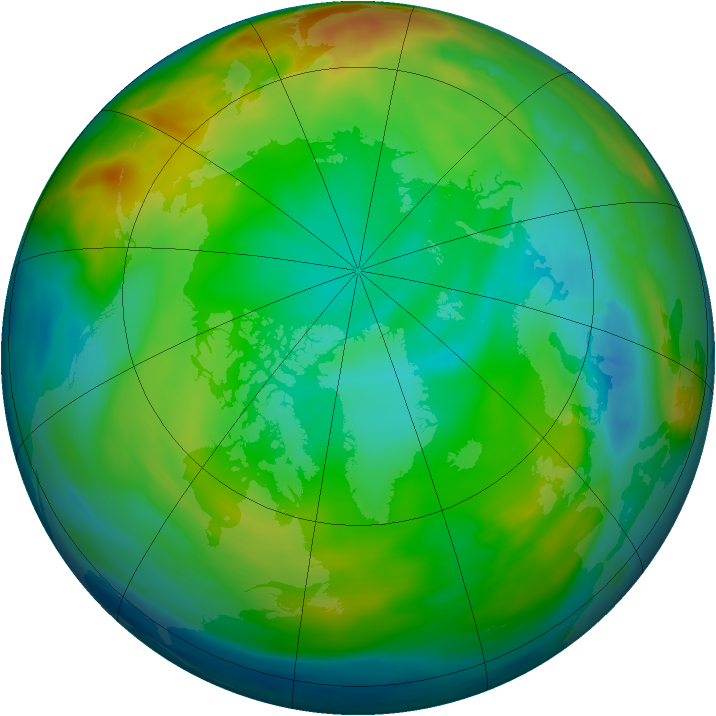 Arctic ozone map for 28 December 2013